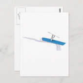 Kayaker op het water briefkaart (Voorkant / Achterkant)