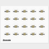 Kayaker Rock Star by Night Ronde Sticker (Vel)