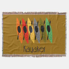Kayaker Woven Blanket Brown Deken