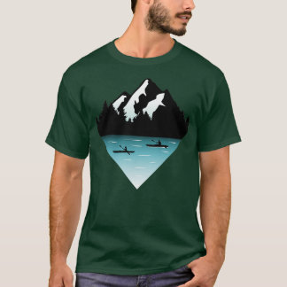 Kayakers Forrest en Mountains Canoeing T-shirt