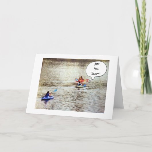 *** KAYAKER'S* GROET VOOR EEN "ZEER GELUKKIGE VERJ KAART (Voorkant)