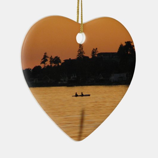 Kayakers Keramisch Ornament (Rechts)