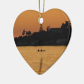 Kayakers Keramisch Ornament (Links)