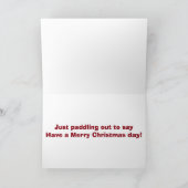 KAYAKERS PADDLE UIT OM HOLIDAAG TE ZEGGEN FEESTDAGEN KAART (Binnen)