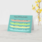 Kayakers persoonlijke Kayak Graphics Kaart (Gele Bloem)