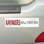 Kayakers Roll Bumpersticker (Op auto)