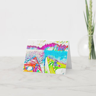 Kayakers Small, 4 inch x 5,6 inch Gevouwen bedankt