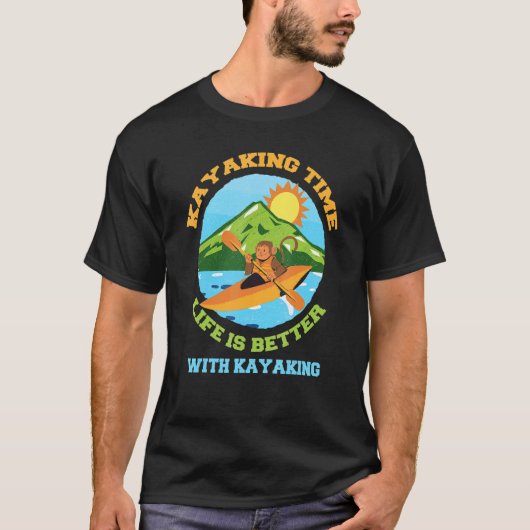 Kayaketijd met Kayaking T-shirt (Voorkant)