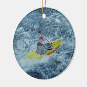 Kayaking Art-keramisch Ornament (Links)