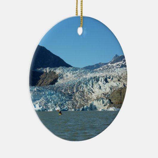 Kayaking bij de Mendenhall Glacier Keramisch Ornament (Rechts)