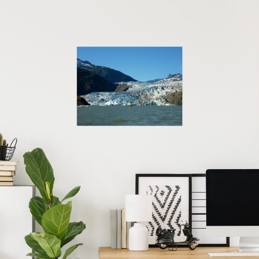 Kayaking bij de Mendenhall Glacier Poster (Thuiskantoor)