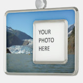 Kayaking bij de Mendenhall Glacier Verzilverd Omlijst Ornament (Links)