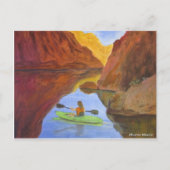 Kayaking bij Meer Powell Briefkaart (Voorkant)