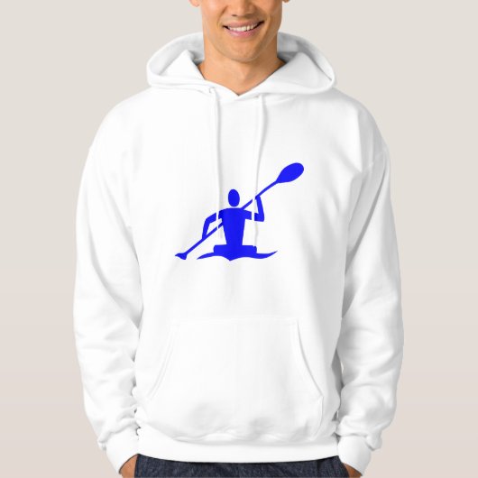 Kayaking - blauw hoodie (Voorkant)