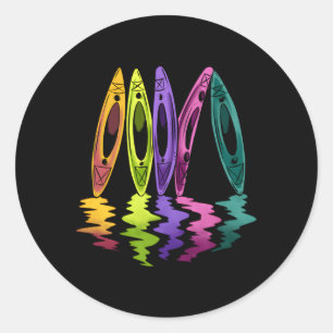 Kayaking Boating Kayak Ronde Sticker