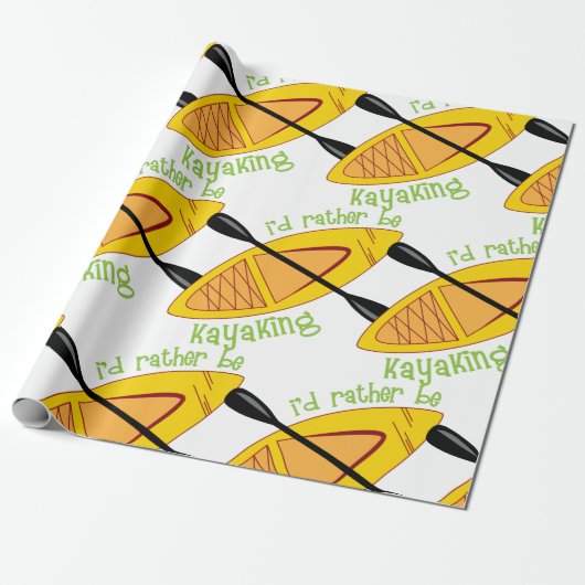 Kayaking Cadeaupapier (Uitgerold)