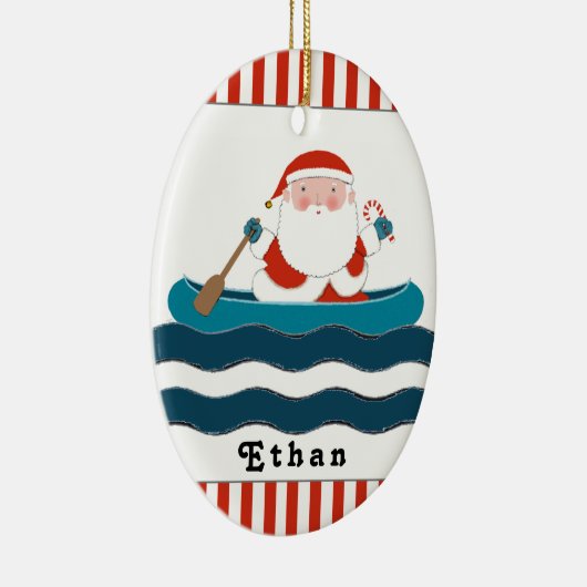 Kayaking Canoe Camping 2023 Keramisch Ornament (Rechts)