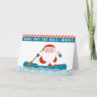 Kayaking Canoe kerstfeestdag Kaart