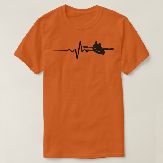 Kayaking Canoeing Heartbeat T-shirt (Design voorkant)
