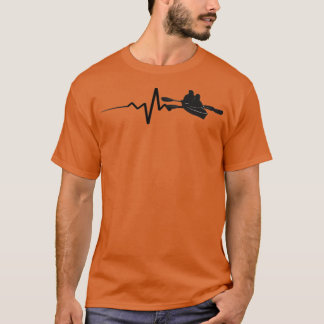 Kayaking Canoeing Heartbeat T-shirt