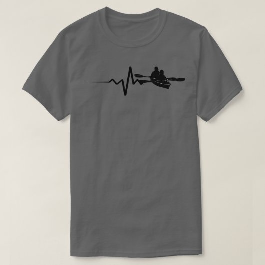 Kayaking Canoeing Heartbeat T-shirt (Design voorkant)