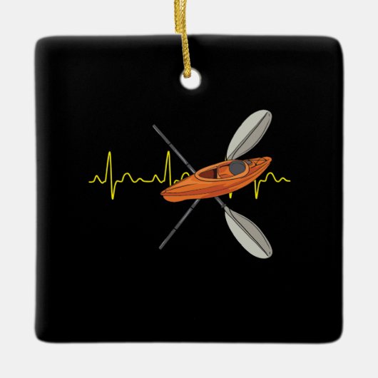 Kayaking Canoeing Keramisch Ornament (Voorkant)