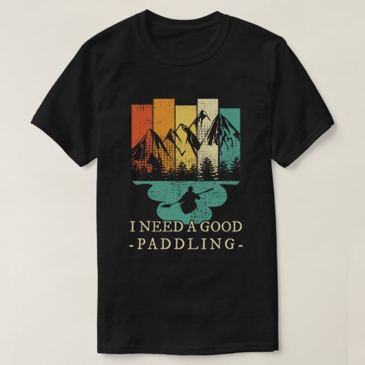 Kayaking Canoeing Retro T-shirt (Design voorkant)