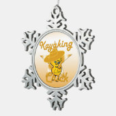 Kayaking Chick #10 Tin Sneeuwvlok Ornament (Rechts)