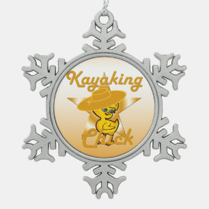 Kayaking Chick #10 Tin Sneeuwvlok Ornament