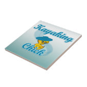 Kayaking Chick. #3 Tegeltje (Zijkant)