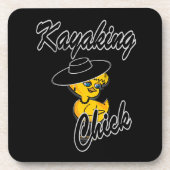 Kayaking Chick #4 Onderzetter (Voorkant)