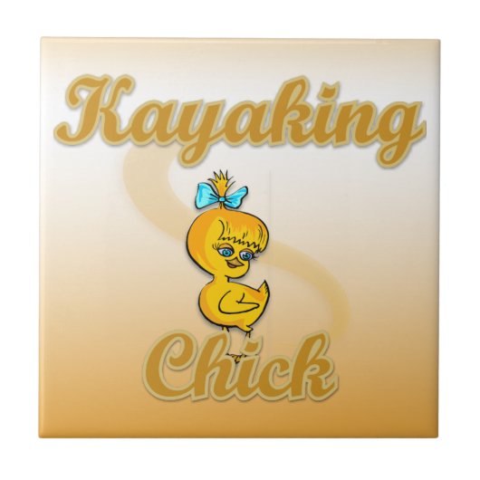 Kayaking Chick Tegeltje (Voorkant)