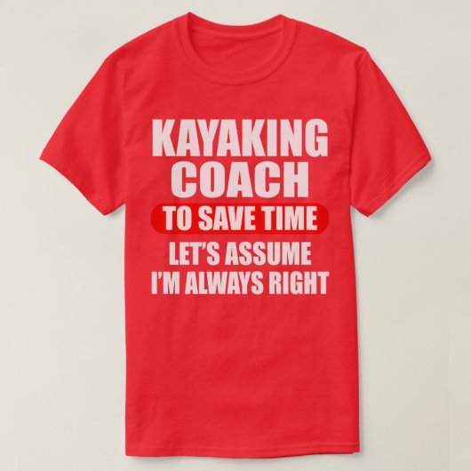 Kayaking Coach T-shirt (Design voorkant)