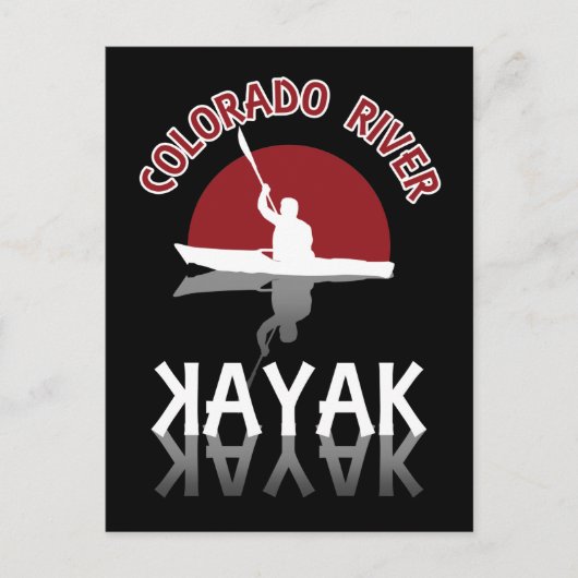 Kayaking Colorado, Kayak Briefkaart (Voorkant)