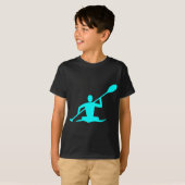 Kayaking - Cyaan T-shirt (Voorkant volledig)