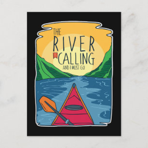 Kayaking - de rivier belt en ik moet gaan briefkaart