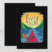 Kayaking - de rivier belt en ik moet gaan kaart (Voorkant / Achterkant)