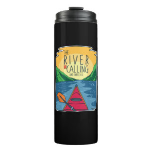 Kayaking - de rivier belt en ik moet gaan thermosbeker
