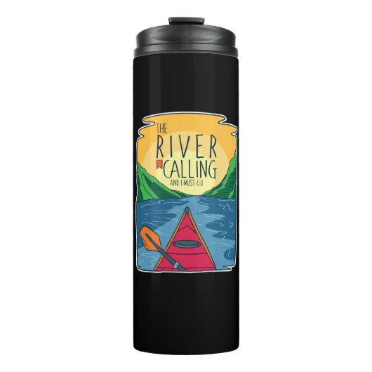 Kayaking - de rivier belt en ik moet gaan thermosbeker (Voorkant)