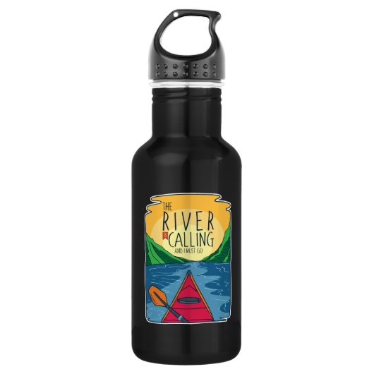 Kayaking - de rivier belt en ik moet gaan waterfles (Voorkant)