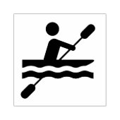 Kayaking Design Wooden Stamp Rubberstempel (Afrduk)