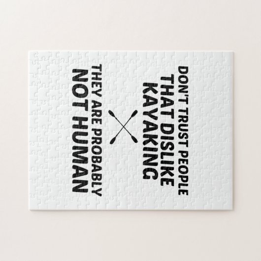 KAYAKING DISLIKE NOT HUMAN LEGPUZZEL (Horizontaal)