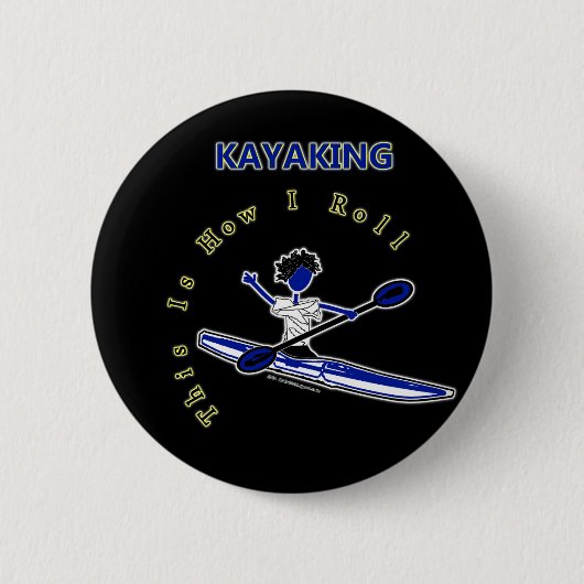 Kayaking dit is hoe ik Roll Ronde Button 5,7 Cm (Voorkant)