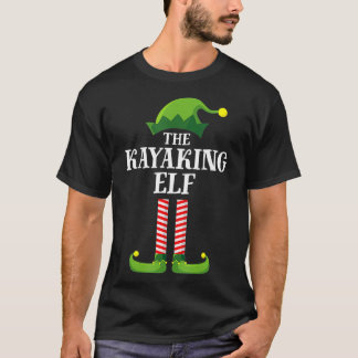 Kayaking Elf Matching Family Group kerstparty T-shirt