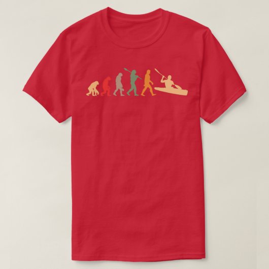 Kayaking evolution vintage t-shirt (Design voorkant)