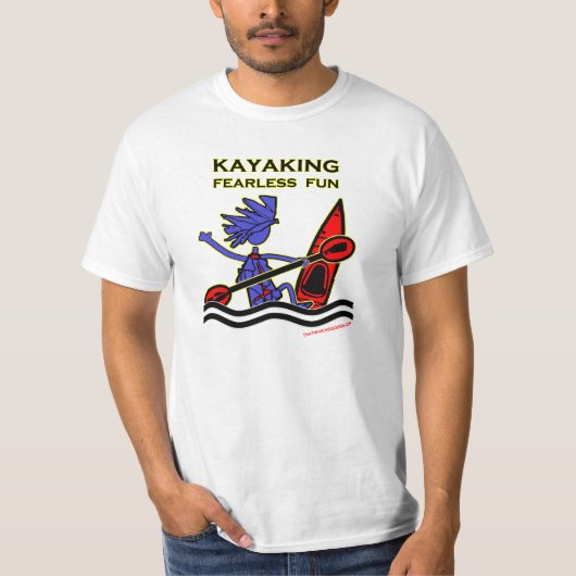Kayaking Fearless Fun T-shirt (Voorkant)
