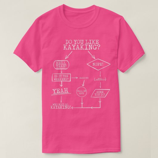 Kayaking Flow Chart T-shirt (Design voorkant)
