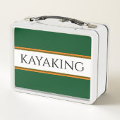 KAYAKING Forest Groen Wit Sinaasappel Racing Strip (Achterkant)