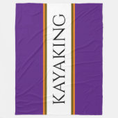 KAYAKING Fun Paarse Witte Sinaasappel Racing Strip Fleece Deken (Voorkant)