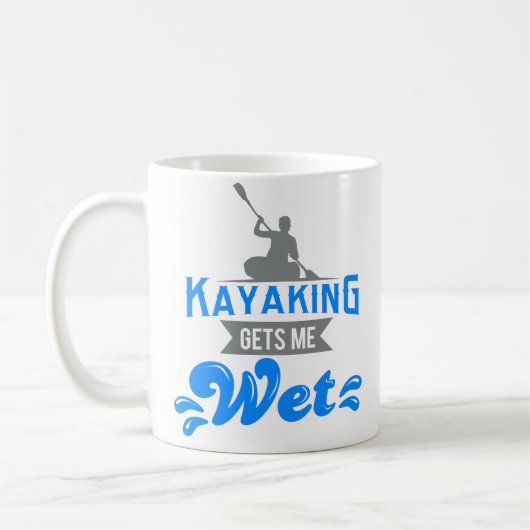 Kayaking geeft me natte koffie Mok Funny Kayaker G (Links)